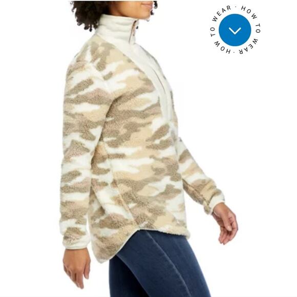 CUPIO NWT WOMENS PRINTED SHERPA TUNIC PULLOVER - Picture 5 of 6